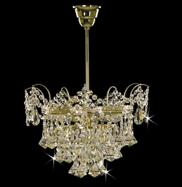 Люстра 4 рожковая хрусталь  Titania Lux &quot;Титания Люкс&quot; h-60 см, диаметр-42 см / 075474