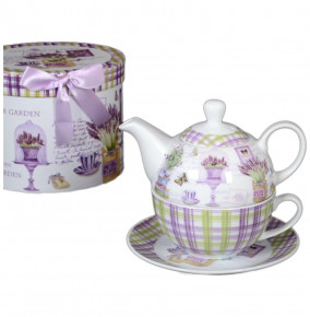 Чайный набор 3 предмета (чайная пара 350 мл + чайник 380 мл)  Royal Classics "Лаванда" / 124431