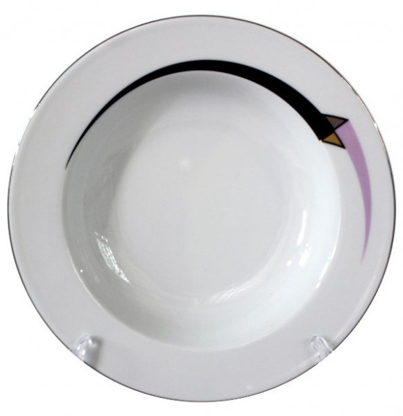 Набор тарелок 22 см 6 шт глубокие  Thun &quot;Сильвия /Сиренево-чёрная стрела&quot; / 245763