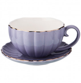 Чайный сервиз на 6 персон 15 предметов  LEFARD "Фиолет /Золото" / 186992