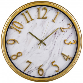 Часы настенные 36 см кварцевые белый мрамор  LEFARD "LOVELY HOME" / 187955