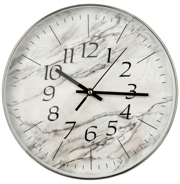 Часы настенные 30,5 х 30,5 х 4,5 см белые  LEFARD &quot;MARBLE&quot; / 268857