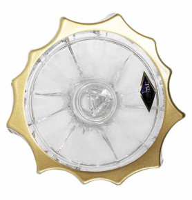Ваза для конфет 15 см с крышкой  Aurum Crystal "Plantica /Отводка золото" / 334357