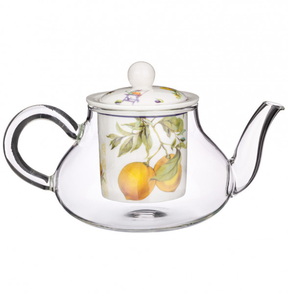 Заварочный чайник 500 мл с ситом  LEFARD &quot;Прованс /Лимоны&quot; / 254681