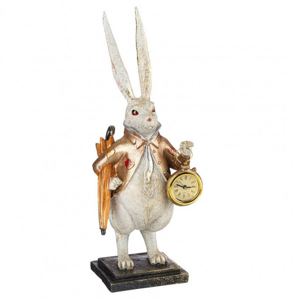 Фигурка с часами 14,5 х 12 х 38,5 см  LEFARD &quot;Английская коллекция /Кролик&quot; / 272633