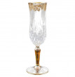 Бокалы для шампанского 6 шт  RCR Cristalleria Italiana SpA &quot;Timon /Опера золото&quot; янтарная ножка / 101102