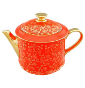 Заварочный чайник 400 мл  Leander "Виндзор /Золотые цветы /алый" 1 / 158689