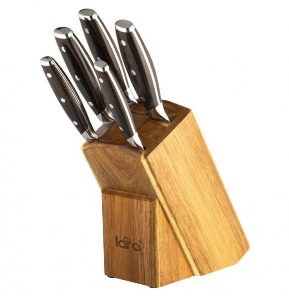 Набор кухонных ножей 6 предметов на подставке &quot;Lara&quot; / 287427