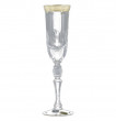 Бокалы для шампанского 200 мл 6 шт  Crystalite Bohemia &quot;Джесси /Золото&quot; / 026950