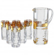 Набор для воды 7 предметов (кувшин + 6 стаканов)  Bohemia &quot;Медуза /Костка&quot; / 012102