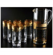 Набор для воды 7 предметов (кувшин + 6 стаканов)  Bohemia &quot;Медуза /Костка&quot; / 012102