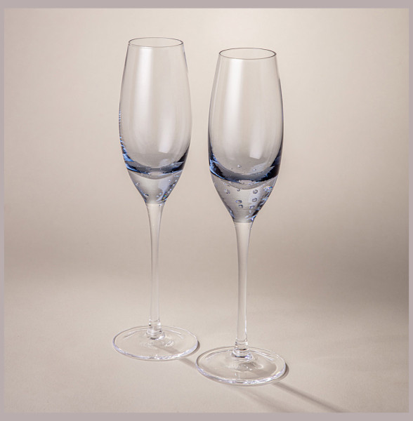 Бокалы для шампанского 200 мл 2 шт  LEFARD &quot;Bubles blue&quot; / 343549