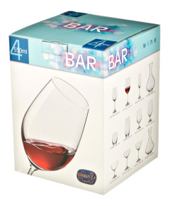 Бокалы для красного вина 550 мл 4 шт  Crystalex CZ s.r.o. "Виола-Бар /Без декора" / 005415