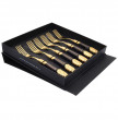 Столовые приборы 6 предметов Десертные вилки  Domus Design &quot;D&amp;D /Квин&quot; цвет коричневый жемчуг с золотом / 230781