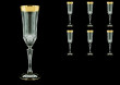 Бокалы для шампанского 180 мл 6 шт  Astra Gold &quot;Antique /Версаче золото&quot; / 127694