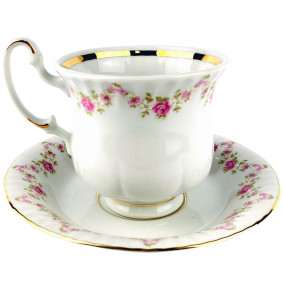 Набор чайных пар 250 мл 6 шт н/н  Leander "Соната /Розовый цветок" / 247968
