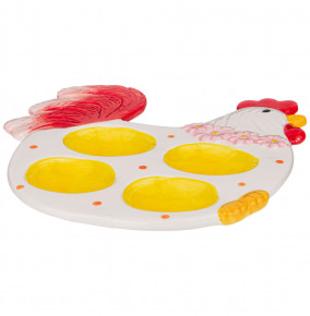 Блюдо для яиц 18 х 18 х 1,5 см  LEFARD "Петух" / 288964