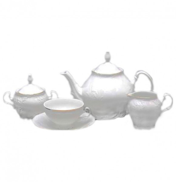 Чайный сервиз на 6 персон 15 предметов  Thun &quot;Бернадотт /Отводка золото&quot; 220 мл / 006072