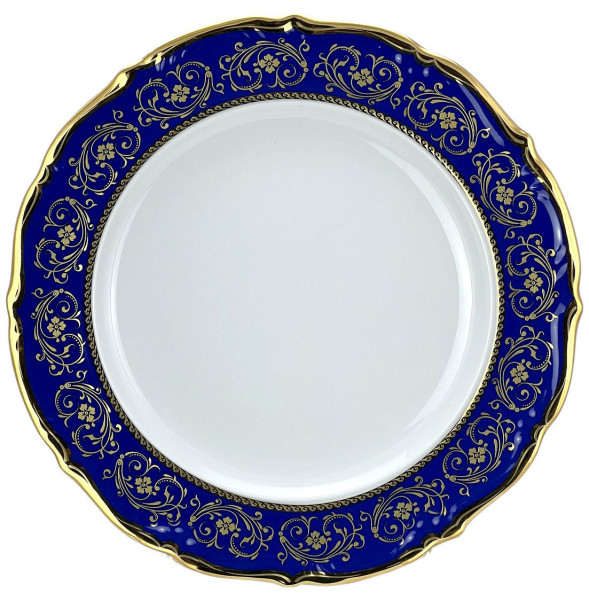 Блюдо 32 см круглое  Bavarian Porcelain &quot;Мария-Тереза /Цветочная роспись /Кобальт&quot;   / 273891