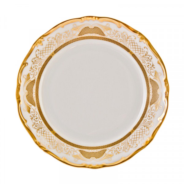 Набор тарелок 22 см 6 шт глубокие  Weimar Porzellan &quot;Веймар /Симфония /Золотая&quot; / 053830