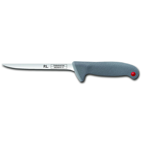 Нож обвалочный 15 см с цветными кнопками серая пластиковая ручка  P.L. Proff Cuisine &quot;PRO-Line&quot; / 321653