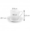 Набор кофейных пар 90 мл 6 шт для эспрессо  Tescoma &quot;myCOFFEE /Pastels&quot; / 247491