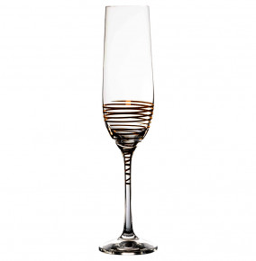 Бокалы для шампанского 190 мл 2 шт  Crystalex CZ s.r.o. "Виола /Золотая спираль /8441" / 214534