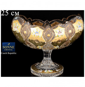 Ваза для конфет 25 см н/н  Sonne Crystal "Хрусталь с золотом" / 059914