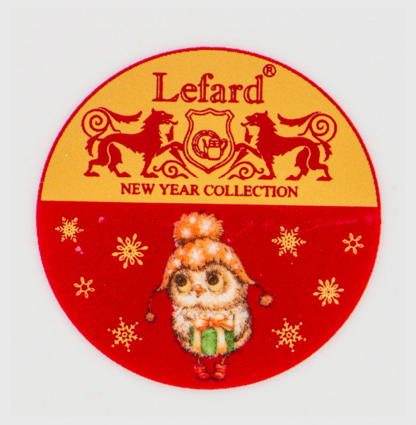 Блюдо 17,5 х 3,5 см красное Звезда  LEFARD &quot;Новогодняя сказка /Совы&quot; / 225159