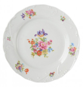 Набор тарелок 19 см 6 шт  Bohemia Porcelan Moritz Zdekauer 1810 s.r.o. "Лиана /Весенний букет" / 051050