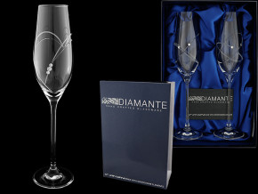 Бокалы для шампанского 210 мл 2 шт прозрачные  Rona "Diamante /С стразами" / 061212