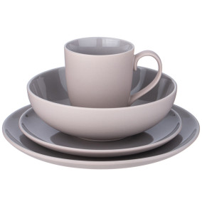 Набор посуды на 4 персоны 16 предметов серый  LEFARD "Trendy" / 338927