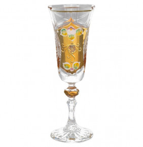 Бокалы для шампанского 150 мл 6 шт  Sonne Crystal "Хрусталь с золотом" / 067820