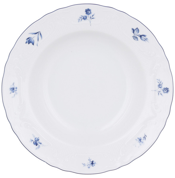 Набор тарелок 23 см 6 шт глубокие  Thun &quot;Викомте /Синий цветок&quot; / 344247