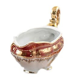 Соусник 500 мл  Royal Czech Porcelain &quot;Болеро /Золотая роза /Красная&quot; / 203906
