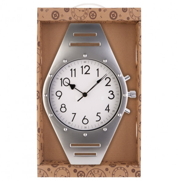 Часы настенные 41 х 26,5 х 5 см кварцевые серебро  LEFARD &quot;WATCH&quot; / 188035