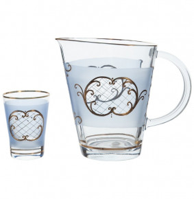 Набор для воды 7 предметов (кувшин + 6 стаканов по 250 мл) небесно-голубой  Nd Art "Лепка" / 169660