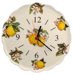 Часы настенные 29,5 см  Artigianato Ceramico by Caroline "Artigianato ceramico /Лимоны" / 156828
