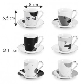 Набор кофейных пар 90 мл 6 шт для эспрессо  Tescoma "myCOFFEE /Moon" / 247493