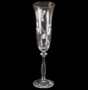Бокалы для шампанского 190 мл 2 шт  Crystalex CZ s.r.o. "Анжела /Матовая роза /Золотой кант" / 131920