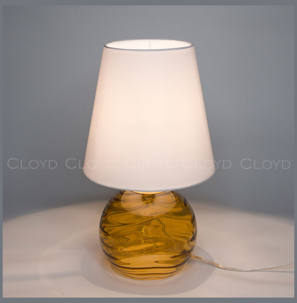 Настольная лампа 1 рожковая  Cloyd &quot;REBA&quot; / выс. 45 см - латунь - коричнев. стекло / 346466
