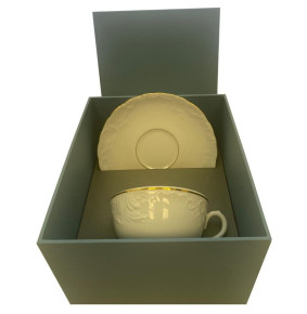 Чайная пара 220 мл  Cmielow "Рококо /Две линии золото" (подарочная упаковка) / 342830