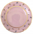 Набор тарелок 25 см 6 шт  Rudolf Kampf &quot;Соната /Мелкие цветы /золото&quot; розовая / 222169