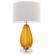 Настольная лампа 1 рожковая  Cloyd &quot;CEREUS&quot; / бел. - выс. 58 см - янтарн. стекло / 336436