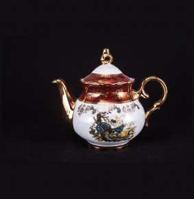 Заварочный чайник 500 мл  Bohemia Porcelan Moritz Zdekauer 1810 s.r.o. "Магнолия /Охота красная" / 087287