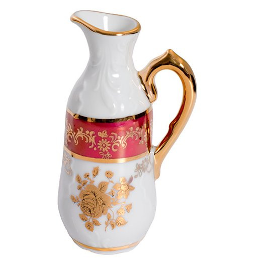 Бутылочка для масла/уксуса 90 мл  Royal Czech Porcelain &quot;Рококо /Золотая роза /Красная&quot; / 204826