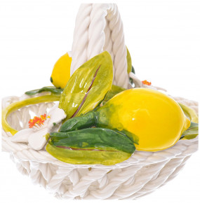 Корзина 20 см декоративнвя круглая  Orgia "Лимоны" / 246696