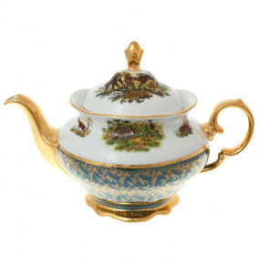 Заварочный чайник 1,2 л  Sterne porcelan "Фредерика /Охота зеленая" (с дырочками) / 137717