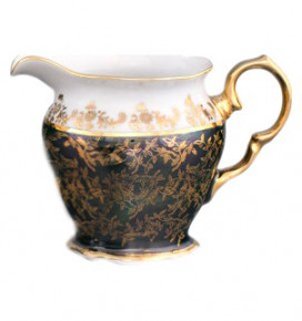 Молочник  Royal Czech Porcelain "Фредерика /Зелёная /Золотые листики" / 204767