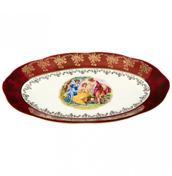 Блюдо 32 см овальное  Royal Czech Porcelain &quot;Фредерика /Мадонна красная&quot; / 096253